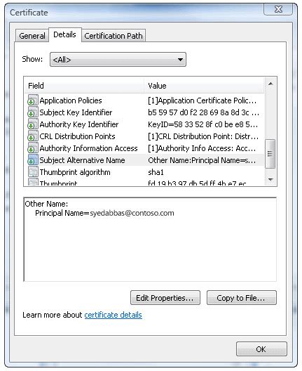 Certificate Requirements and Enumeration 